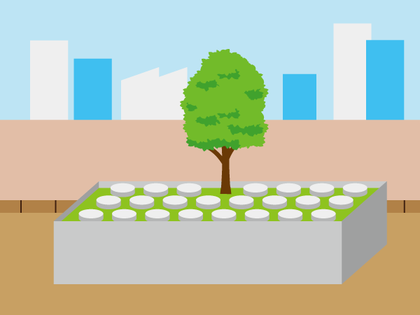 都市型樹木葬のイラスト