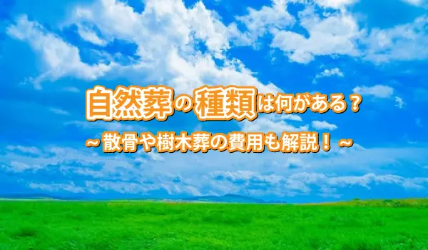 自然葬の種類は何がある?海洋葬・樹木葬も解説!